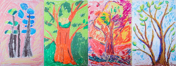 学员与志愿者共创的春夏秋冬“生命之树” 学员与志愿者共创的春夏秋冬“生命之树”