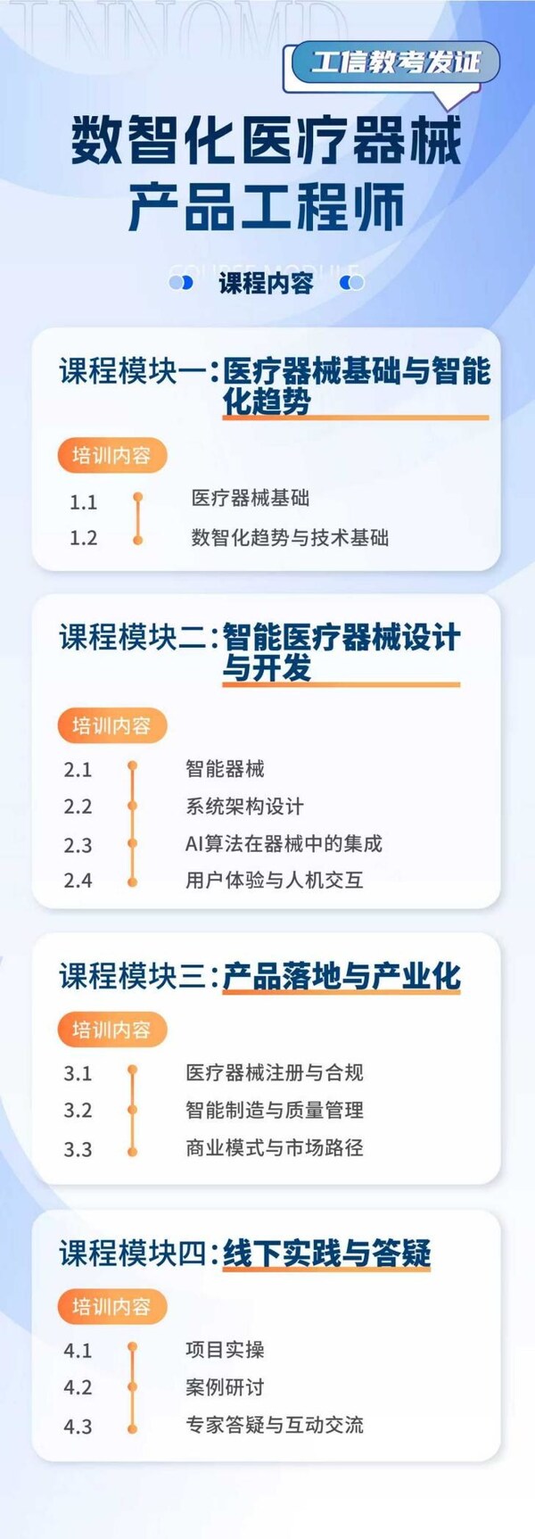 数智化医疗器械产品工程师课程内容