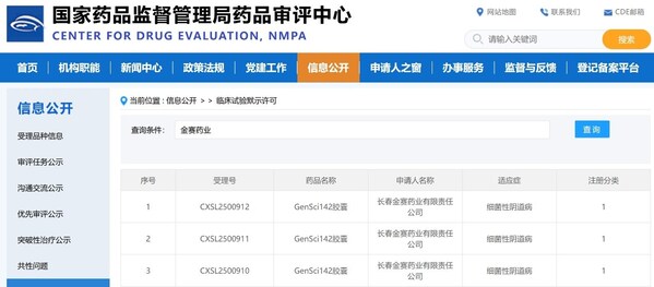 截图来源：CDE官网