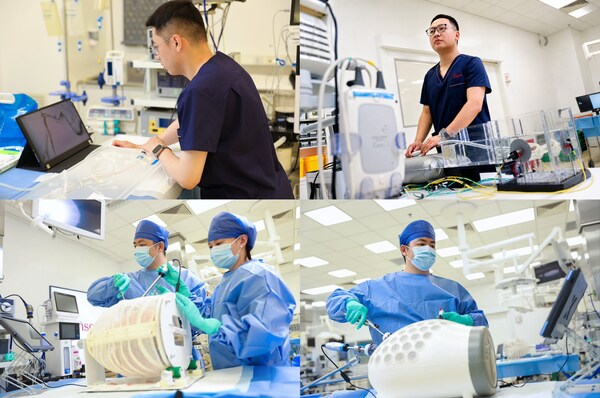 神经介入半身流体模型实操培训(左上)脉冲场消融术式模拟培训平台(右上) 胸腔镜模拟器培训(左下)腹腔镜模拟器培训(右下) 神经介入半身流体模型实操培训(左上)脉冲场消融术式模拟培训平台(右上) 胸腔镜模拟器培训(左下)腹腔镜模拟器培训(右下)